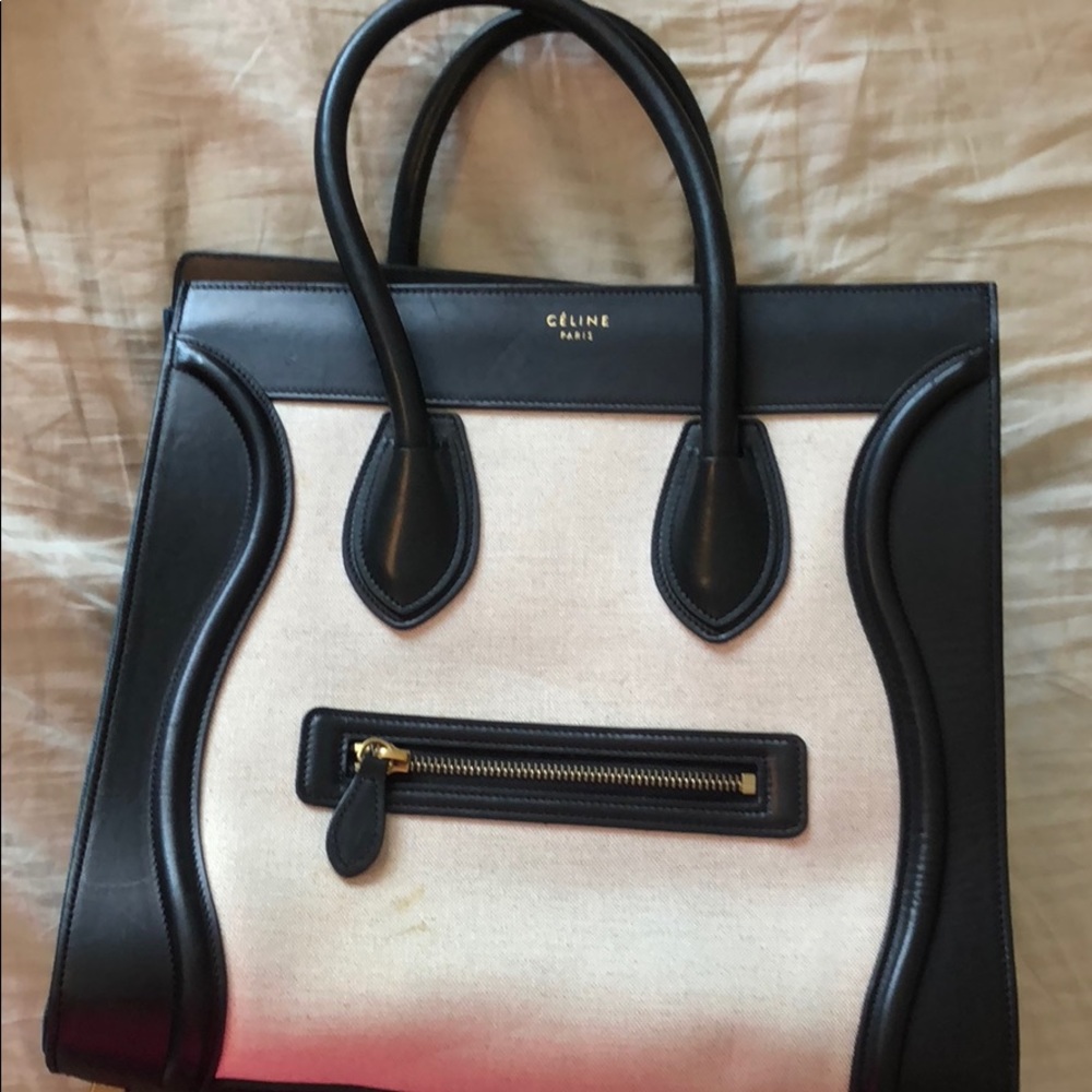 Celine bag the colors are tan, black, blue